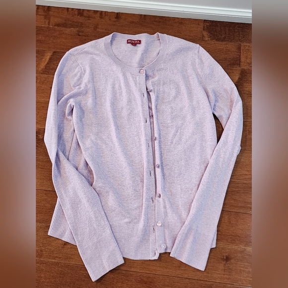 Merona Light Purple Button Up Sweater - Picture 10 of 14